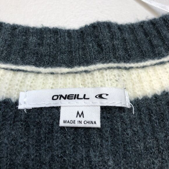 Oneill Women's Size M Sand Dune Striped Long Sleeve Pullover Sweater, NWT - Picture 2 of 11